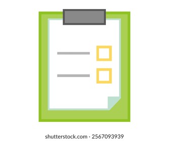 Simple clipboard illustration.　File icons.　Binder.