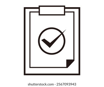 Simple clipboard illustration.　File icons.　Binder.