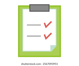 Simple clipboard illustration.　File icons.　Binder.