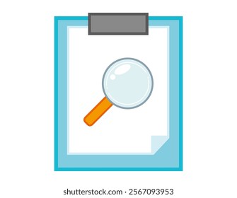 Simple clipboard illustration.　File icons.　Binder.