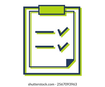 Simple clipboard illustration.　File icons.　Binder.