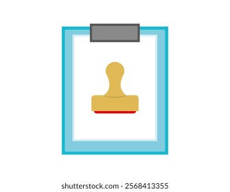 Simple clipboard illustration.　File Binder.