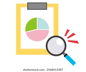 Simple clipboard illustration.　File Binder.