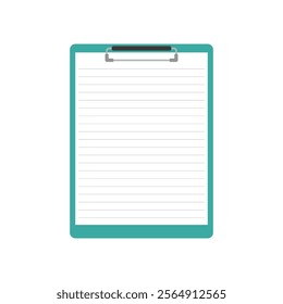 Simple clipboard flat vector design on white background. Clipboard symbol