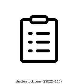 Icono del Portapapeles simple. El icono puede utilizarse para sitios web, plantillas de impresión, plantillas de presentación, ilustraciones, etc