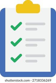 Ícone simples da área de transferência com marcas de seleção, ideal para o gerenciamento de projetos, tarefas e ferramentas de produtividade em design digital.