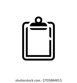 Simple clipboard icon design on a transparent backdrop. A sleek and modern icon suited for websites, applications and different projects.