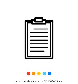 Simple clipboard icon,Vector and Illustration.