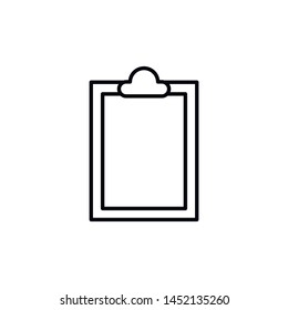 Simple clipboard line icon. Stroke pictogram. Vector illustration isolated on a white background. Premium quality symbols. Vector sign for mobile app and web sites.