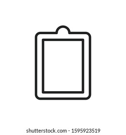 Simple clipboard line icon. Stroke pictogram. Vector illustration isolated on a white background. Premium quality symbol. Vector sign for mobile app and web sites.