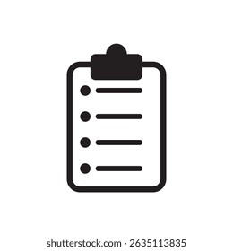 Simple clipboard vector illustration representing a clean and minimal task list or plan sheet.