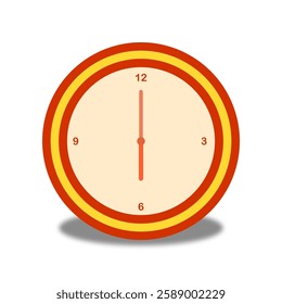 Simple Clock Colored Vector Icon 