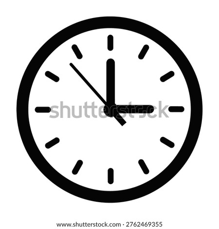 simple clock face with hour and minute hands on white background