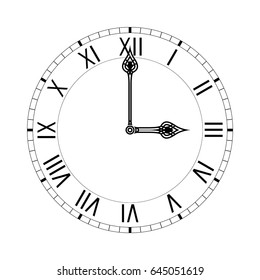 Old Clock Face Vector Icon On Stock Vector (Royalty Free) 1900234786 ...