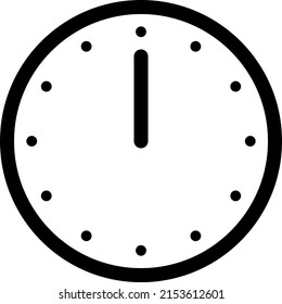 A simple clock face that shows just 0 o’clock