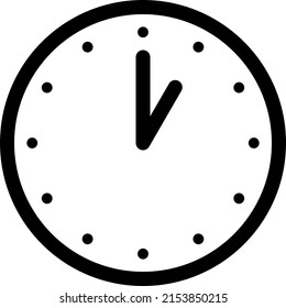 A simple clock face that shows just 1 o’clock