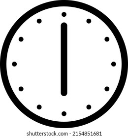 A simple clock face that shows just 6 o’clock