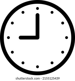 A simple clock face that shows just 9 o’clock