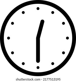 A simple clock face that shows just 0:30