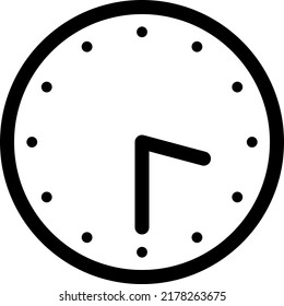 A simple clock face that shows just 3:30