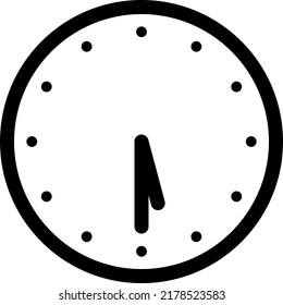 A simple clock face that shows 5:30