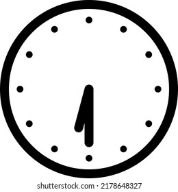 A simple clock face that shows 6:30