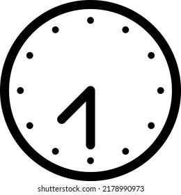 A simple clock face that shows 7:30