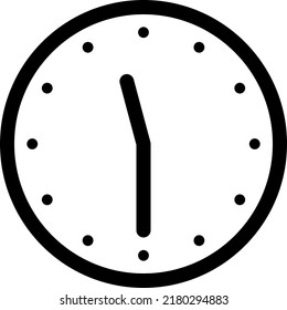A simple clock face that shows 11:30
