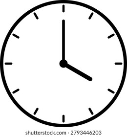 A simple clock face that shows just 4 o'clock