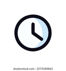 Simple clock icon design minimalist time piece graphic