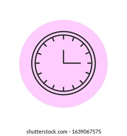 simple clock icon design template