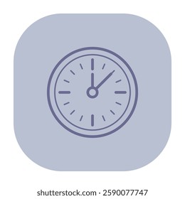 Simple clock icon in office setting. Passing time, importance of time management in workplace concept