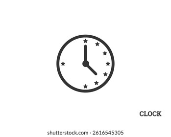 Simple Clock Icon, Perfect for Time Management Designs