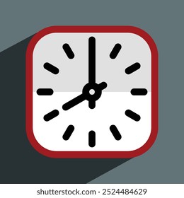 simple clock icon, vector illustration
