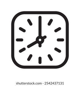 simple clock icon, vector illustration