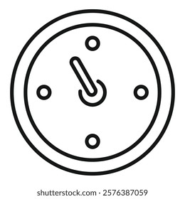 Simple clock marking eight o'clock, perfect for illustrating concepts related to punctuality, schedules, or time management 