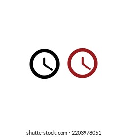 simple clock symbol icon design