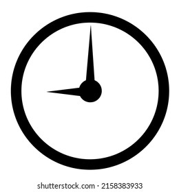 simple clock or time icon on white background