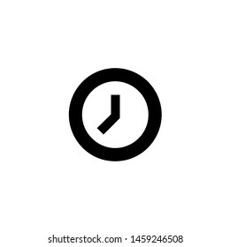 simple clock vector design flat