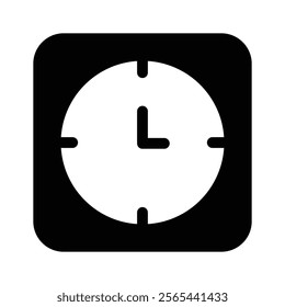 A simple clock vector symbolizing time, schedule, or punctuality
