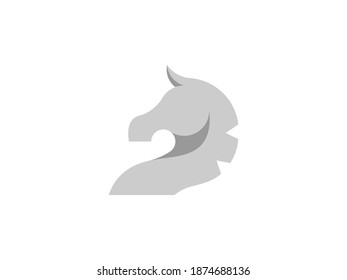 simple close up horse grey