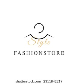 Simple clothes hanger logo design for fashion business