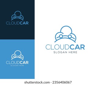 Einfache Design des Cloud Car-Logos Vektorgrafik-Inspiration