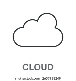 Simple Cloud Design Icon, Simple Style Design Inspiration For Any Logos Interface And Purpose