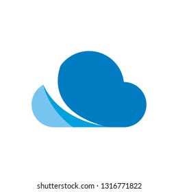 Simple cloud design logo