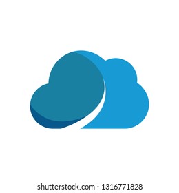 Simple cloud design logo