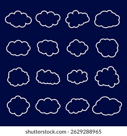 Simple Cloud Icon in Clean Line Style – Sky, Weather, and Cloud Computing