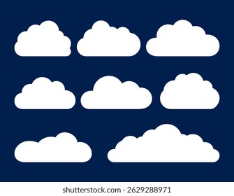 Simple Cloud Icon in Clean Line Style – Sky, Weather, and Cloud Computing