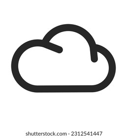 Simple cloud icon. Cloudy. Vector.