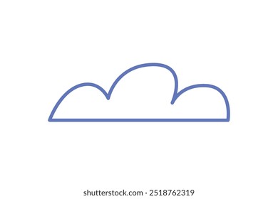 Icono simple de la nube, gas y vapor de humo, cielo de la nube, símbolo de la noche en estilo del garabato, Ilustración vectorial plana simple del icono del Clima aislada en el fondo blanco.